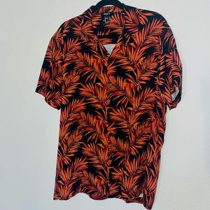 Classic Fit Leave Print Shirt 👕